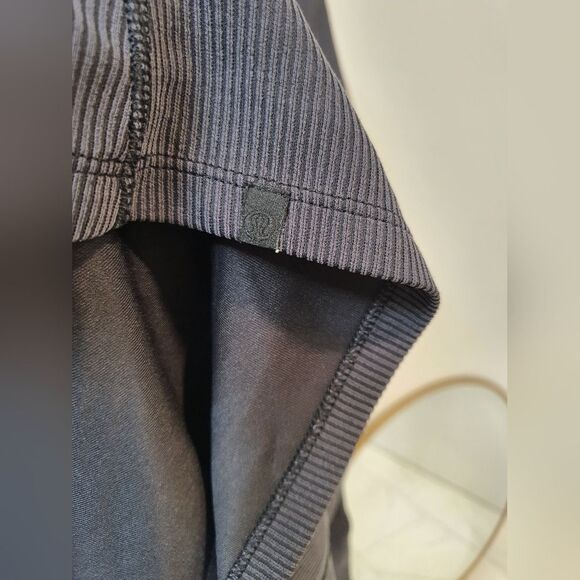 Lululemon Ribbed Softstreme Black Tshirt Dress W/Pocket Yoga Athletic Relaxed 0 - Picture 6 of 9